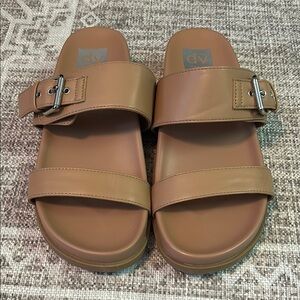 DV Tan Slide Sandals